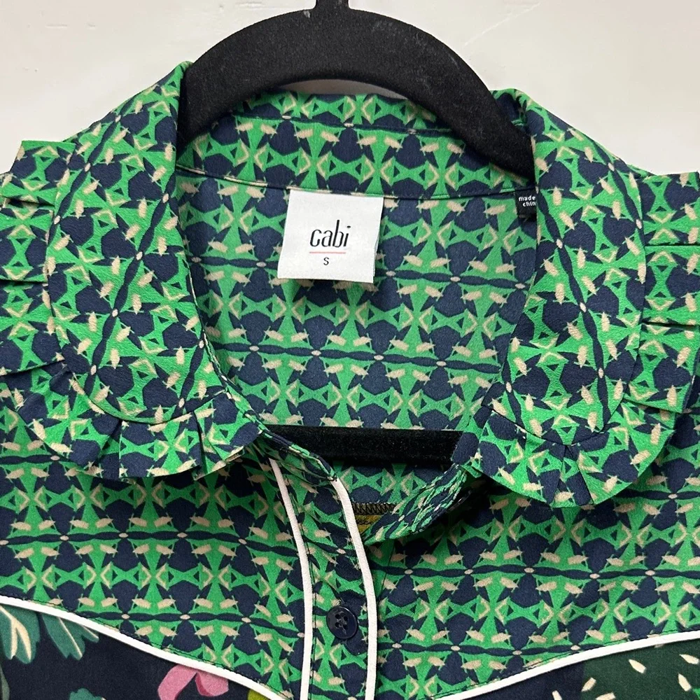 CAbi Multicolor bronco blouse Floral Patterned Shirt S 5520 - Picture 3 of 9